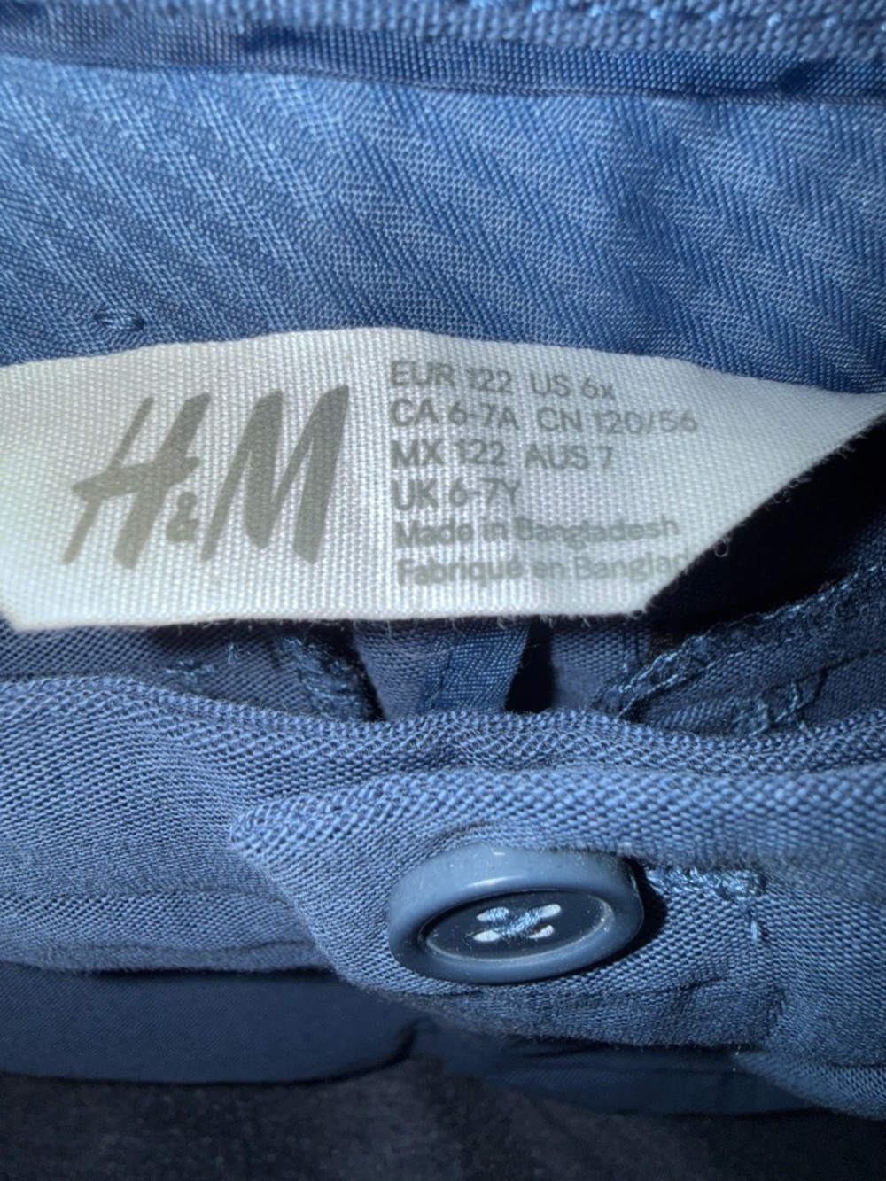 H&M boys Navy Blue Dress Pants - Straight Leg - Picture 3 of 4